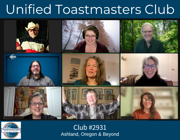 Ashland Oregon Unified Toastmasters Club Photo 2931 District 7 Area 24